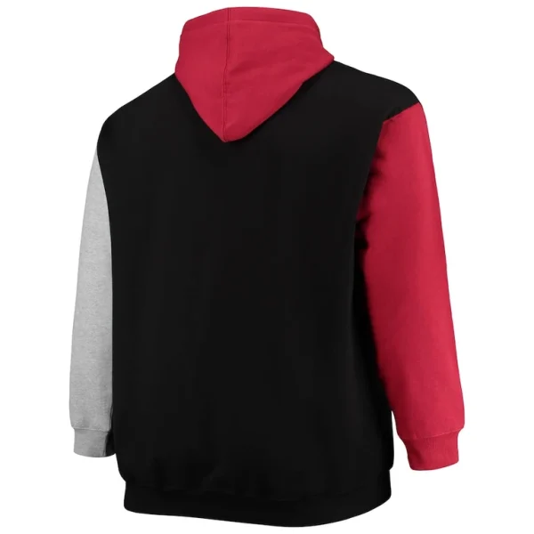 Arizona cardinals big tall pullover hoodie Cardinalblack 5XB