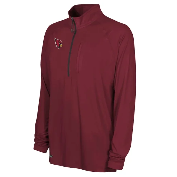 Arizona cardinals combine authentic raglan quarter zip top cardinal Cardinal M