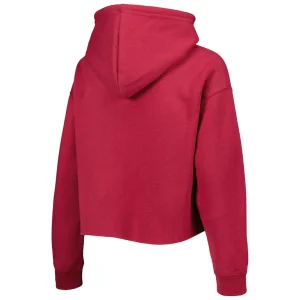 Arizona cardinals cuce womens crystal logo cropped pullover hoodie cardinal Cardinal L