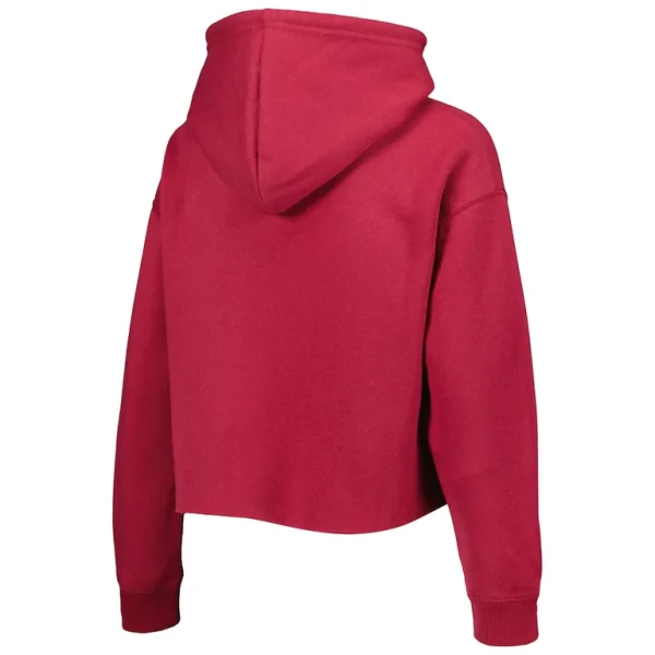 Arizona cardinals cuce womens crystal logo cropped pullover hoodie cardinal Cardinal L