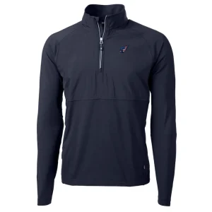 Arizona cardinals cutter buck adapt eco knit hybrid recycled quarter zip pullover top Navy M