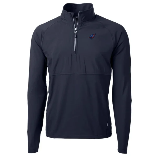 Arizona cardinals cutter buck adapt eco knit hybrid recycled quarter zip pullover top Navy M