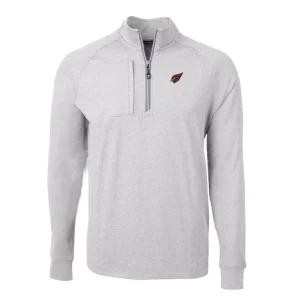 Arizona cardinals cutter buck adapt eco knit quarter zip pullover top Heather gray M