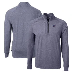 Arizona cardinals cutter buck adapt eco knit quarter zip pullover top Heather navy