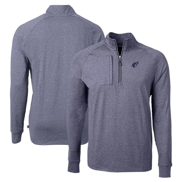 Arizona cardinals cutter buck adapt eco knit quarter zip pullover top Heather navy