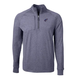 Arizona cardinals cutter buck adapt eco knit quarter zip pullover top Heather navy M