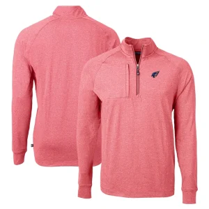 Arizona cardinals cutter buck adapt eco knit quarter zip pullover top cardinal Cardinal