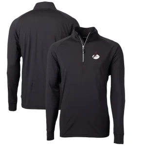 Arizona cardinals cutter buck adapt eco knit stretch recycled big tall quarter zip throwback pullover top Black