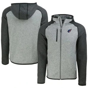 Arizona cardinals cutter buck americana mainsail full zip hooded jacket Heather grayheather charcoal