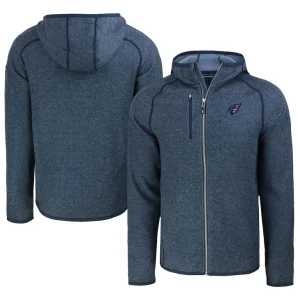 Arizona cardinals cutter buck americana mainsail full zip hooded jacket Heather navy