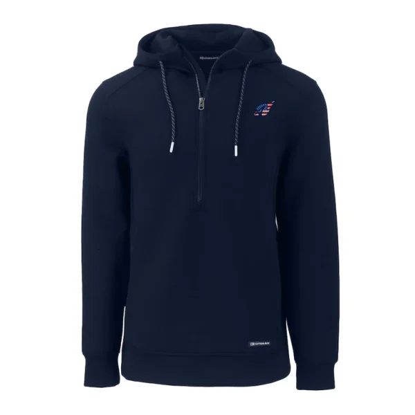 Arizona cardinals cutter buck americana roam eco half zip recycled pullover hoodie Navy M
