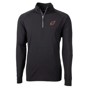 Arizona cardinals cutter buck big tall adapt eco knit quarter zip pullover jacket Black