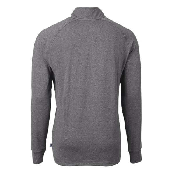 Arizona cardinals cutter buck big tall adapt eco knit quarter zip pullover top Heather black 3XB