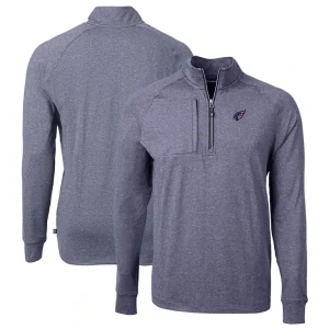 Arizona cardinals cutter buck big tall adapt eco knit quarter zip pullover top Heather navy