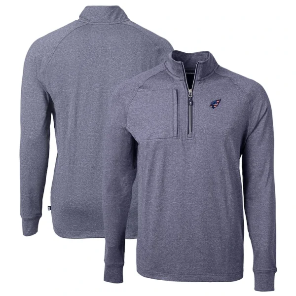 Arizona cardinals cutter buck big tall adapt eco knit quarter zip pullover top Heather navy
