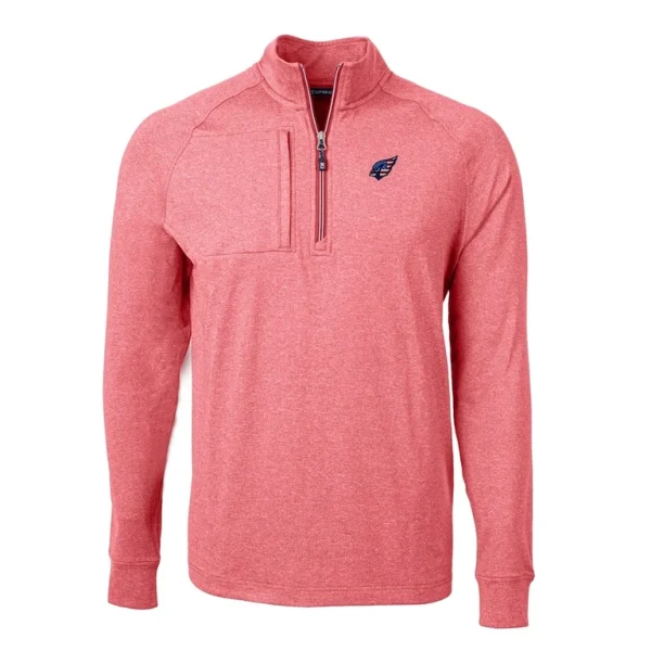 Arizona cardinals cutter buck big tall adapt eco knit quarter zip pullover top Heather red 2XB