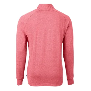 Arizona cardinals cutter buck big tall adapt eco knit quarter zip pullover top Heather red 3XB