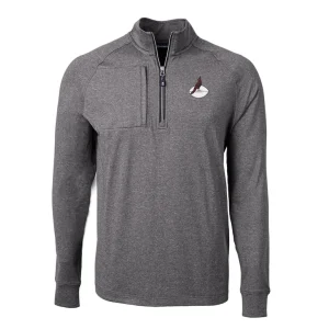 Arizona cardinals cutter buck big tall adapt eco raglan quarter zip jacket Heather black 2XB