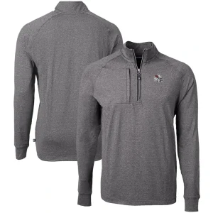 Arizona cardinals cutter buck big tall adapt eco raglan quarter zip jacket Heather black