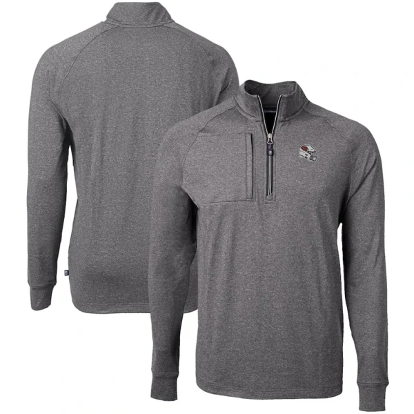 Arizona cardinals cutter buck big tall adapt eco raglan quarter zip jacket Heather black