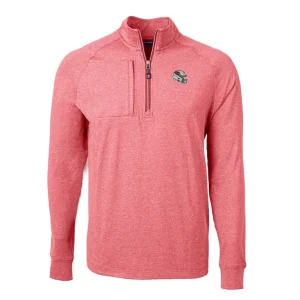 Arizona cardinals cutter buck big tall adapt eco raglan quarter zip jacket Heather cardinal 2XB