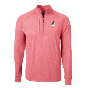 Arizona cardinals cutter buck big tall adapt eco raglan quarter zip jacket Heather cardinal 2XB