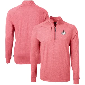Arizona cardinals cutter buck big tall adapt eco raglan quarter zip jacket Heather cardinal