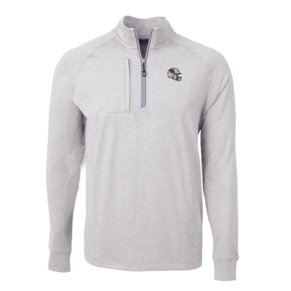 Arizona cardinals cutter buck big tall adapt eco raglan quarter zip jacket Heather gray 2XB