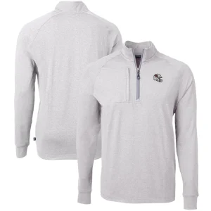 Arizona cardinals cutter buck big tall adapt eco raglan quarter zip jacket Heather gray