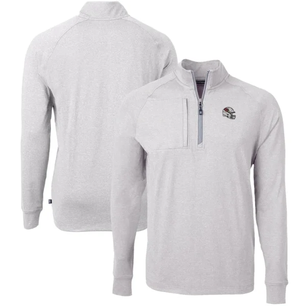 Arizona cardinals cutter buck big tall adapt eco raglan quarter zip jacket Heather gray