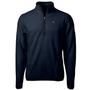 Arizona cardinals cutter buck big tall cascade eco sherpa fleece quarter zip pullover jacket Navy 2XB