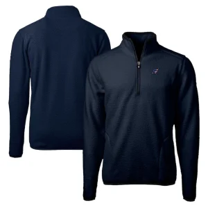 Arizona cardinals cutter buck big tall cascade eco sherpa fleece quarter zip pullover jacket Navy