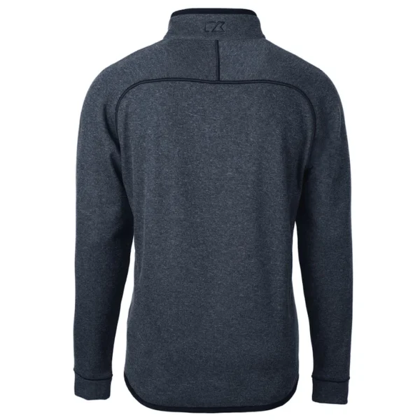 Arizona cardinals cutter buck big tall mainsail sweater knit half zip pullover jacket Heathered navy 3XB