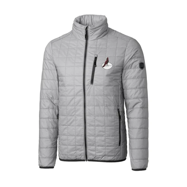 Arizona cardinals cutter buck big tall rainier primaloft eco insulated full zip puffer jacket Gray 2XB