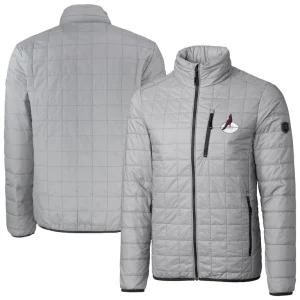 Arizona cardinals cutter buck big tall rainier primaloft eco insulated full zip puffer jacket Gray