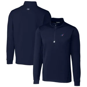 Arizona cardinals cutter buck big tall traverse stretch quarter zip pullover top Navy