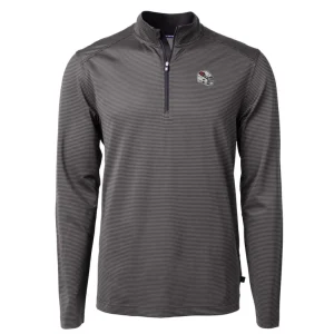 Arizona cardinals cutter buck big tall virtue eco pique micro stripe tri blend quarter zip jacket Black 2XB