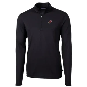 Arizona cardinals cutter buck big tall virtue eco pique quarter zip pullover jacket Black