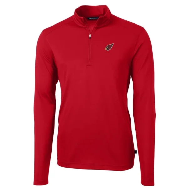 Arizona cardinals cutter buck big tall virtue eco pique quarter zip pullover jacket cardinal Cardinal