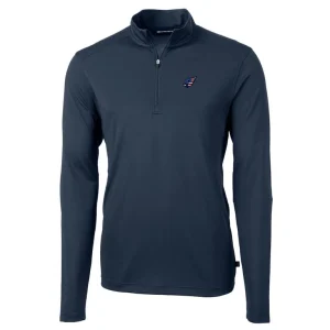 Arizona cardinals cutter buck big tall virtue eco pique recycled quarter zip jacket Navy 2XB