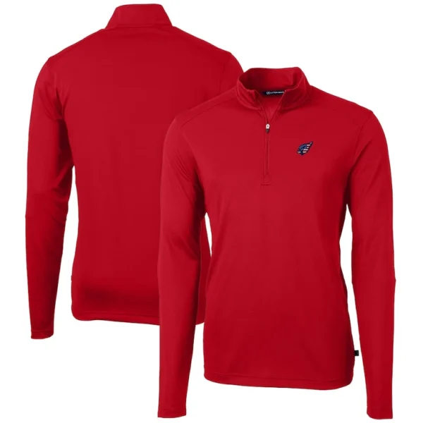 Arizona cardinals cutter buck big tall virtue eco pique recycled quarter zip jacket cardinal Cardinal