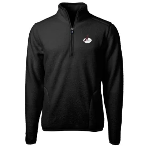 Arizona cardinals cutter buck cascade eco sherpa fleece big tall quarter zip throwback jacket Black 2XB