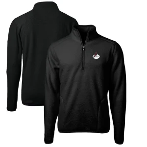 Arizona cardinals cutter buck cascade eco sherpa fleece big tall quarter zip throwback jacket Black