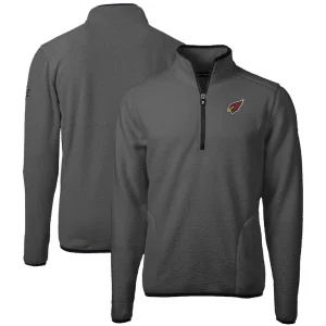 Arizona cardinals cutter buck cascade eco sherpa fleece quarter zip pullover jacket Gray