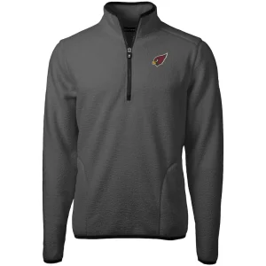Arizona cardinals cutter buck cascade eco sherpa fleece quarter zip pullover jacket Gray M