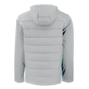 Arizona cardinals cutter buck evoke primaloft hybrid eco softshell recycled full zip hooded jacket Gray L