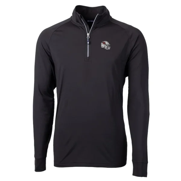 Arizona cardinals cutter buck helmet adapt eco knit stretch recycled quarter zip pullover top Black M