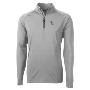 Arizona cardinals cutter buck helmet adapt eco knit stretch recycled quarter zip pullover top Silver M