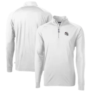 Arizona cardinals cutter buck helmet adapt eco knit stretch recycled quarter zip pullover top White