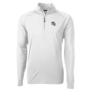 Arizona cardinals cutter buck helmet adapt eco knit stretch recycled quarter zip pullover top White M